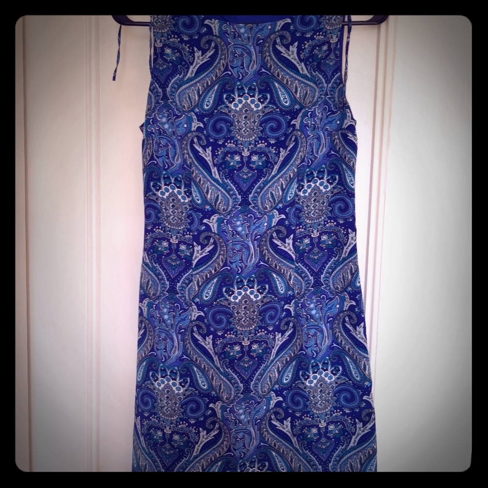 Blue paisley dress